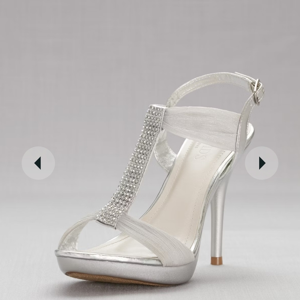 Elegant Silver Stiletto Sandals